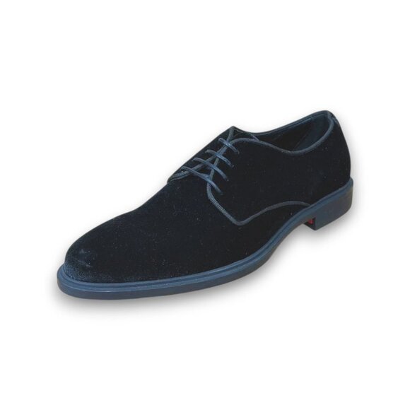 HUGO Kerr Derby Men\'s Black Velvet Dress Shoes US 9 (UK 8 EU 42) MSRP $299 main image 4
